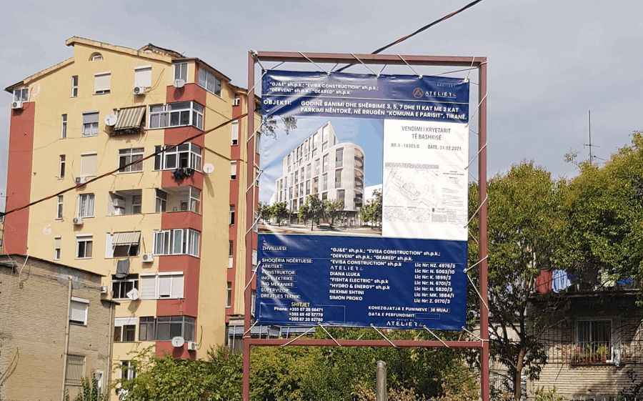 Godine banimi dhe sherbime 3,5,7 dhe 11 kat ne rrugen Komuna e Parisit, Tirane